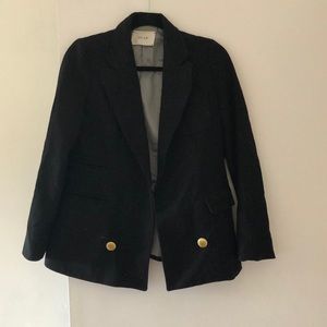 Black unique wool blazer